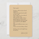 ロストブルドッグフランスのエンジェルアート悔やみや弔慰 招待状 (裏面)