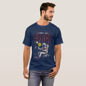 "ロスト・イン・スペース"ミニマリスト宇宙飛行士と銀河 Tシャツ (正面フル)