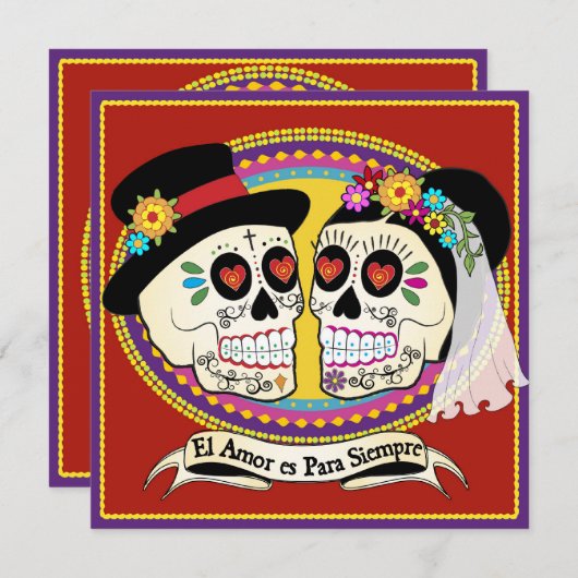 ロスノビオススクエア結婚式招待状(スペインの) 招待状