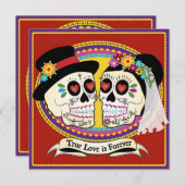 ロスノビオススクエア結婚式招待状（英語） 招待状 (正面/裏面)