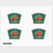 ロスパドレスナショナルフォレストカリフォルニアキャンプ 長方形シール (シート)