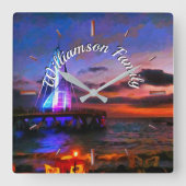 ロスムエルトスファミリーピア1182 スクエア壁時計 (正面)