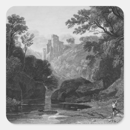 ロスリン城の眺め スクエアシール (正面)