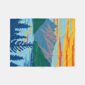 ロス湖ワシントン フリースブランケット (正面(横))