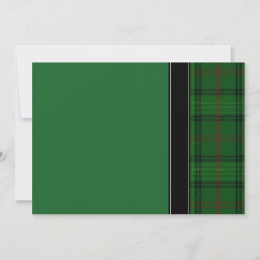 ロス狩りタータンチェックケルト結婚式招待状 招待状 (裏面)