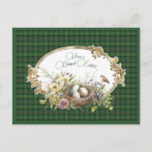 ロス狩り古代スコットランドタータンチェックイースター シーズンポストカード (正面)