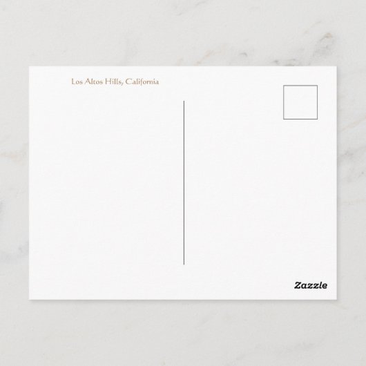 ロス・アルトス・ヒルズからの挨拶！ ポストカード (裏面)