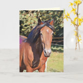 ロス・オブ・ビード・ホース・カスタム悔やみや弔慰 カード (黄色い花)