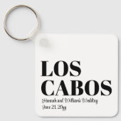 ロス・カボスでのオーダーメイドの目的地ウェディングへようこそ キーホルダー (正面)