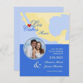 ロス・カボス メキシコ Save the Date フォトアナウンスメント 招待状 (正面/裏面)