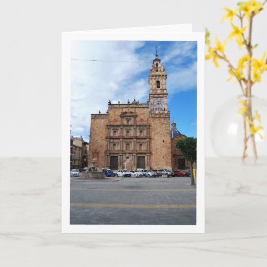 ロス・デ・アンヘレス教会(バレンシア、スペイン) カード (黄色い花)