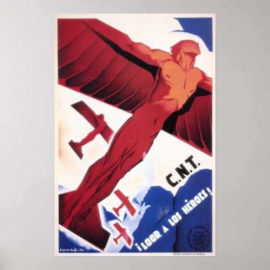 ロス・ヒーローをロアに!スペイン紛争戦争ポスター ポスター (正面)