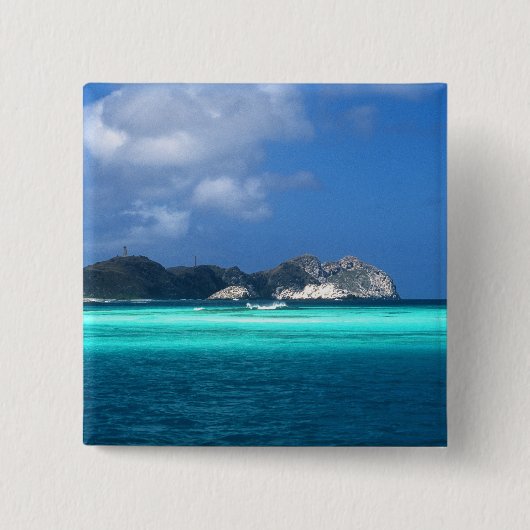 ロス・ロケス諸島、ベネズエラ 缶バッジ (正面)