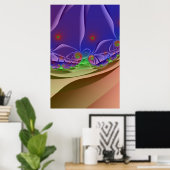 ロズウェランの風景 |レインボーフラクタルアート ポスター (ホームオフィス)