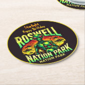 ロズウェルでUFOの伝承を探索! ラウンドペーパーコースター (アングル)