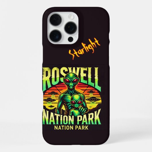 ロズウェルでUFOの伝承を探索! iPhoneケース (裏面)