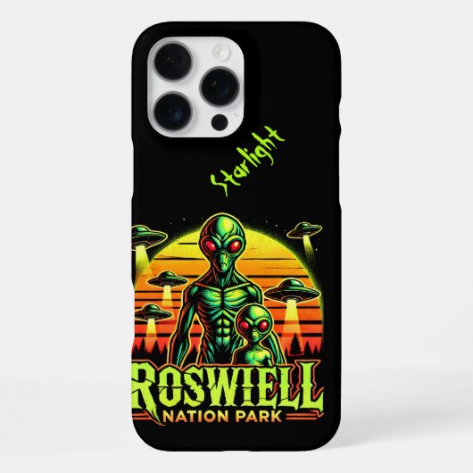 ロズウェルのエイリアンの伝承を探索! iPhoneケース (裏面)
