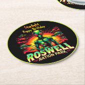 ロズウェルのエイリアンの謎を明らかにする！ ラウンドペーパーコースター (アングル)