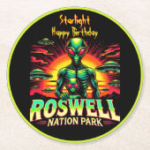 ロズウェルのエイリアンの謎を明らかにする！ ラウンドペーパーコースター (正面)