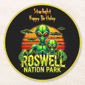 ロズウェルのエイリアン出会いスポットを訪れ! ラウンドペーパーコースター (正面)