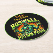 ロズウェルのエイリアン出会いパーク待て! ラウンドペーパーコースター (アングル)