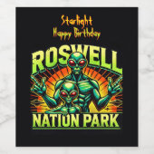 ロズウェルのエイリアン出会いパーク待て! ワインラベル (シングルラベル)