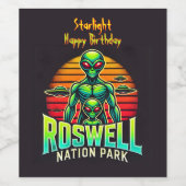 ロズウェルのコズミックアドベンチャーパークを体験! ワインラベル (シングルラベル)