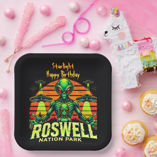 ロズウェルのコズミック・ゲットウェイがお待ちだ！ ペーパープレート (パーティー)