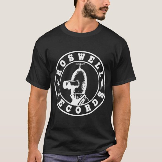 ロズウェルの謎のエイリアンレコード Tシャツ (正面)