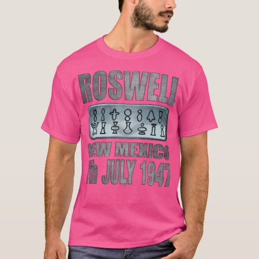 ロズウェルエイリアン 文字デザイン Tシャツ (正面)