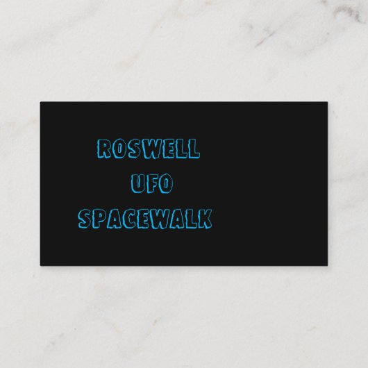 ロズウェルスペースウォークワームホールビジネスカードティール(緑がかった色)UFO- 名刺 (裏面)