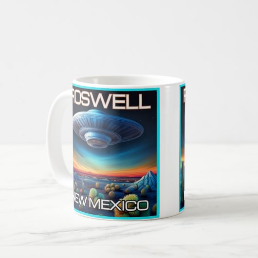 ロズウェルニューメキシココーヒーマグ コーヒーマグカップ (正面左)
