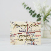 ロズウェルニューメキシコヴィンテージ ポストカード (スタンド正面)