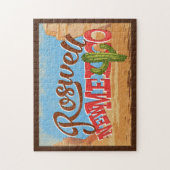 ロズウェルニューメキシコ漫画デザートヴィンテージ旅行 ジグソーパズル (縦)