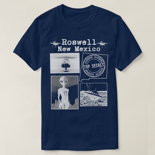 ロズウェルニューメキシコ1 Tシャツ (デザイン正面)