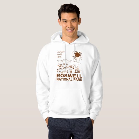 ロズウェル国立公園UFOソーサー飛んでいるエイリアン パーカ (正面フル)
