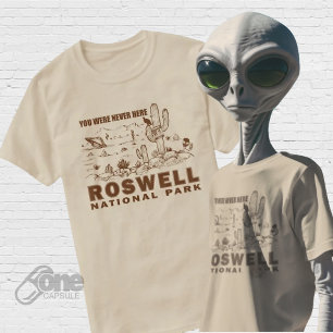 ロズウェル国立公園UFOソーサー飛んでいるエイリアン Tシャツ