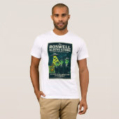 ロズウェル宇宙人 1950年代 レトロ ファッショナブル エイリアン誘拐 Tシャツ (正面フル)