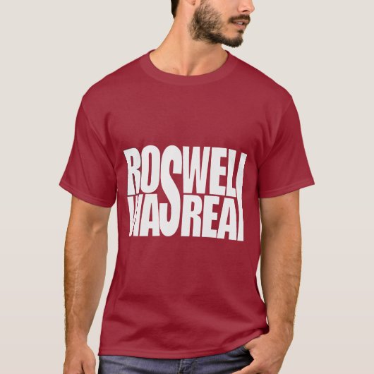 ロズウェル実在は Tシャツ (正面)