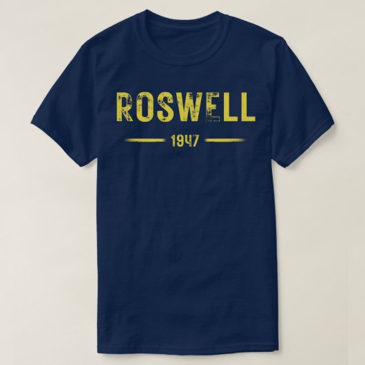 ロズウェル1947飛んでいるソーサー事故 Tシャツ (デザイン正面)
