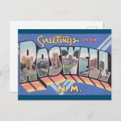 ロズウェル、ニューメキシコヴィンテージ旅行はがき ポストカード (正面/裏面)