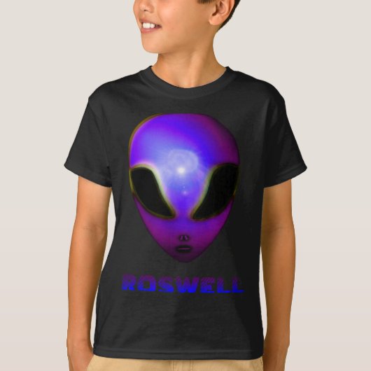 ロズウェル+ニューメキシコ+エイリアン Tシャツ (正面)