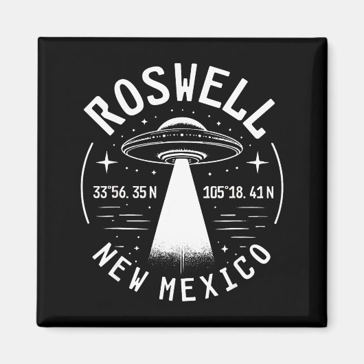 ロズウェル ニューメキシコ エイリアン UFO エリア51 マグネット (正面)