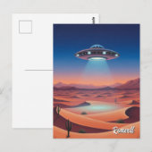 ロズウェル+ニューメキシコ+UFO ポストカード (正面/裏面)