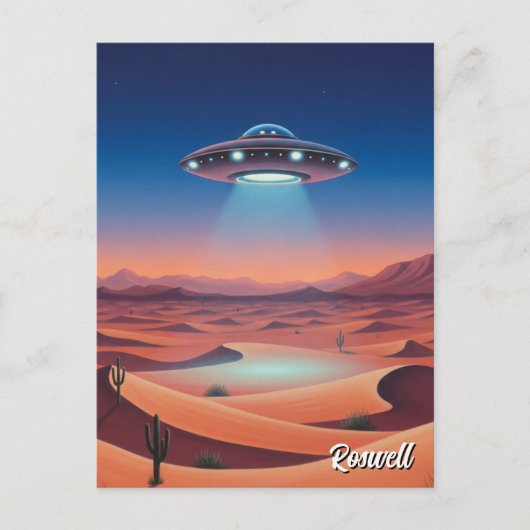ロズウェル+ニューメキシコ+UFO ポストカード (正面)