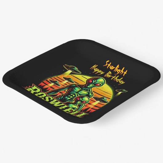 ロズウェル・ネーション・パークの地球外生物 ペーパープレート (傾斜あり)