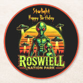 ロズウェル・ネーション・パークの地球外生物 ラウンドペーパーコースター (正面)