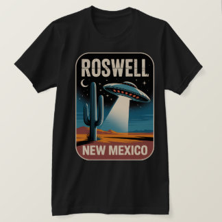 ロズウェルNM エイリアン UFO レトロ デザート サイファイ グラフィック Tシャツ