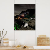 ロズウェルUFOが夜のポスターでクラッシュ ポスター (キッチン)