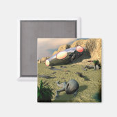 ロズウェルUFOクラッシュマグネット マグネット (正面/裏面)